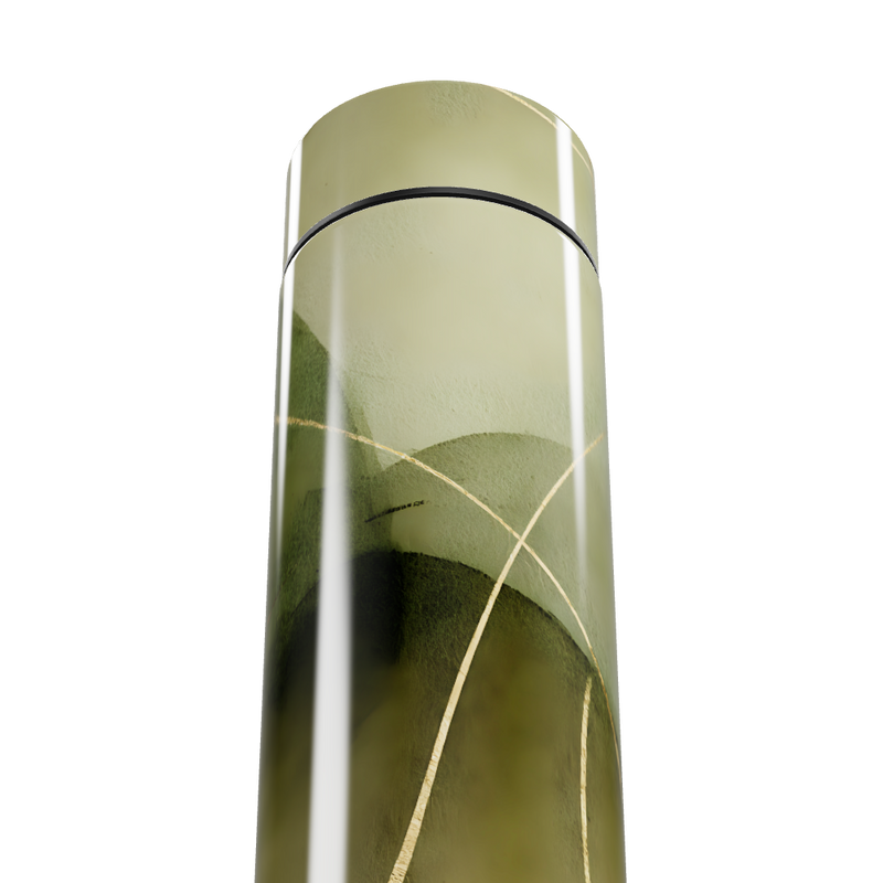 Garrafa Térmica Touch - Verde com Estampa Abstrata
