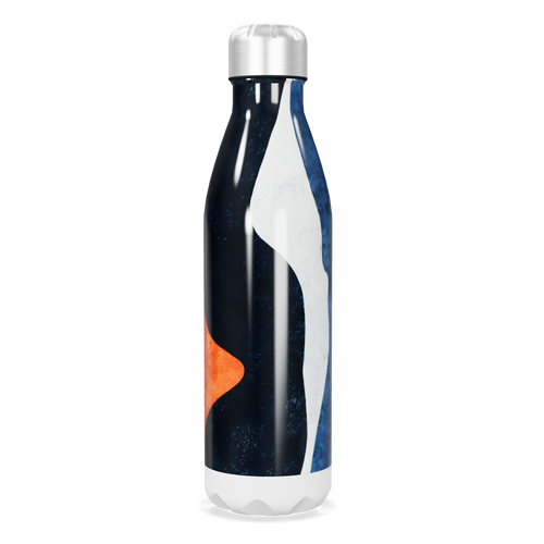 Garrafa Inox Estampada - Azul e Laranja