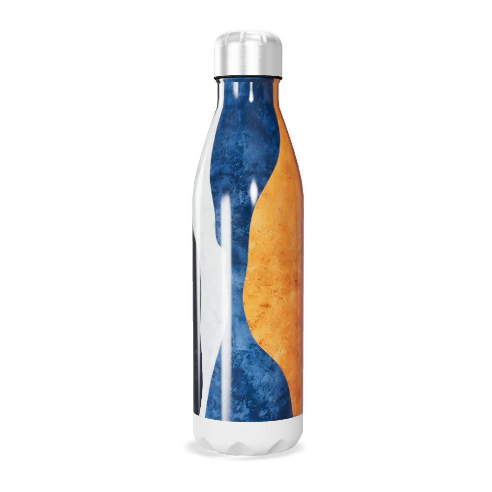 Garrafa Inox Estampada - Azul e Laranja