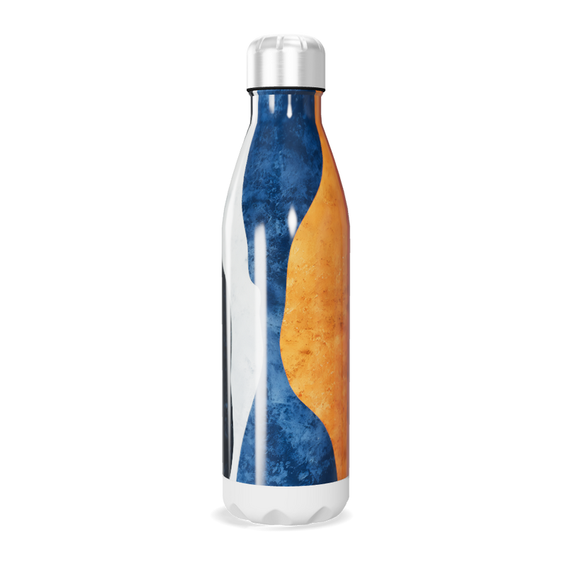 Garrafa Inox Estampada - Azul e Laranja