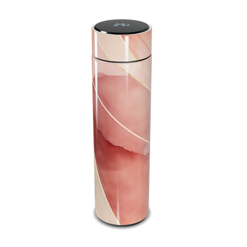 Garrafa Térmica Touch - Rosa Mármore Com Visor Touch