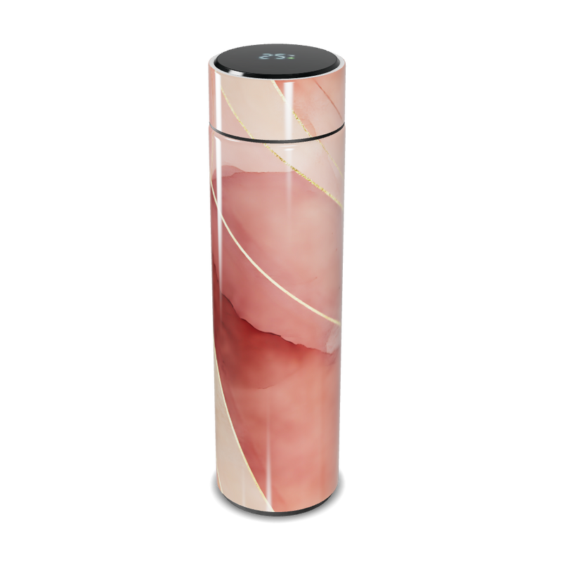 Garrafa Térmica Touch - Rosa Mármore Com Visor Touch