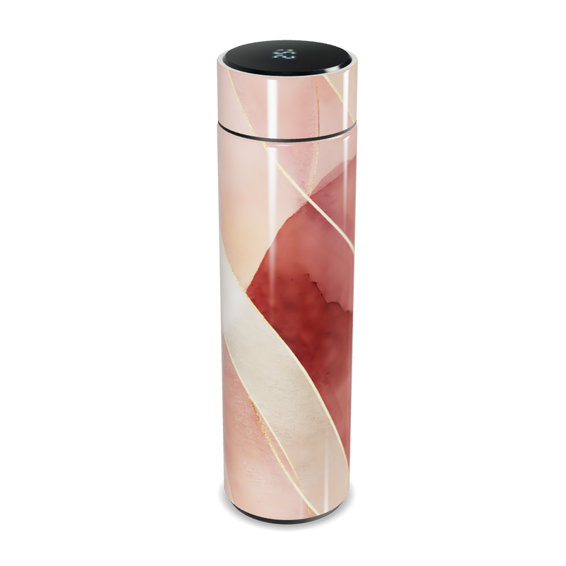 Garrafa Térmica Touch - Rosa Mármore Com Visor Touch