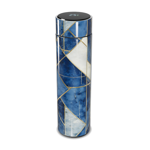 Garrafa Térmica Touch - Azul Mármore Elegante