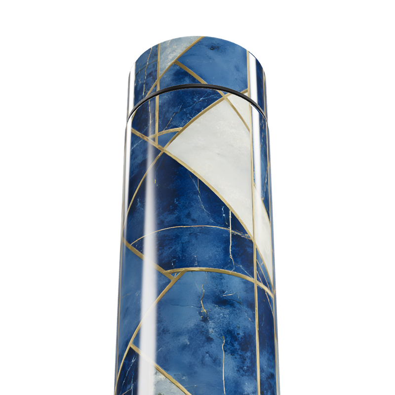 Garrafa Térmica Touch - Azul Mármore Elegante