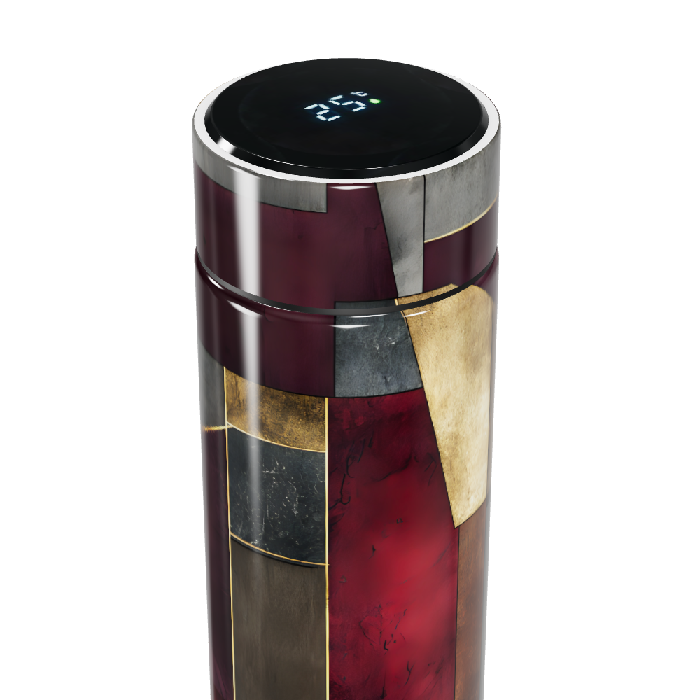 Garrafa Térmica Touch - Estampa Geométrica Colorida