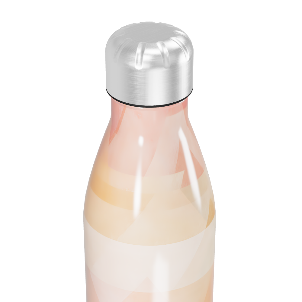 Garrafa Inox - Estampa Geométrica Laranja