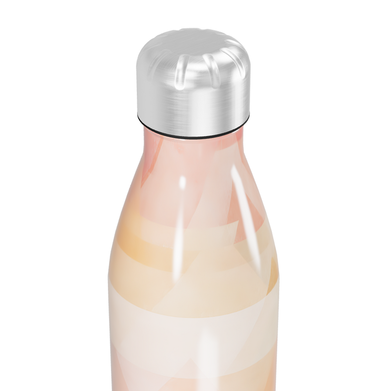 Garrafa Inox - Estampa Geométrica Laranja