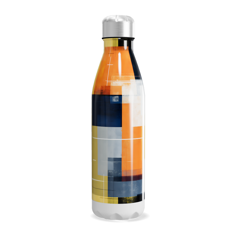 Garrafa Inox - Estampa Geométrica Colorida
