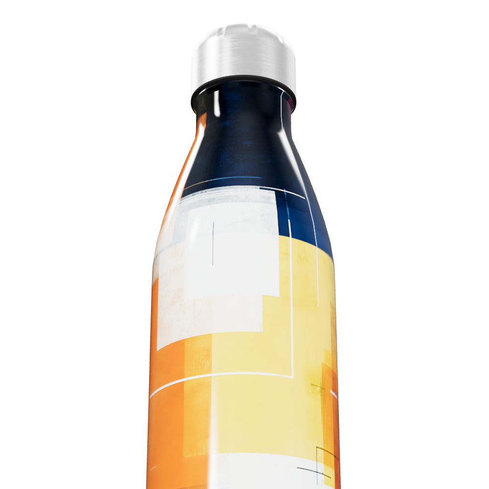 Garrafa Inox - Estampa Geométrica Colorida
