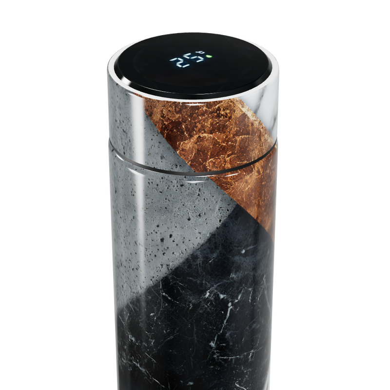 Garrafa Térmica Touch - Design Mármore Multicor