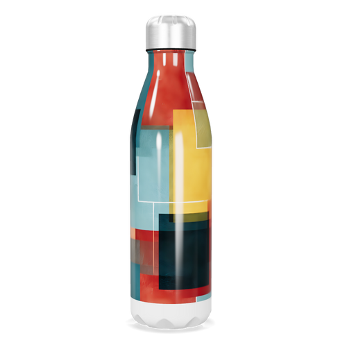 Garrafa Inox Geométrica Colorida 500ml