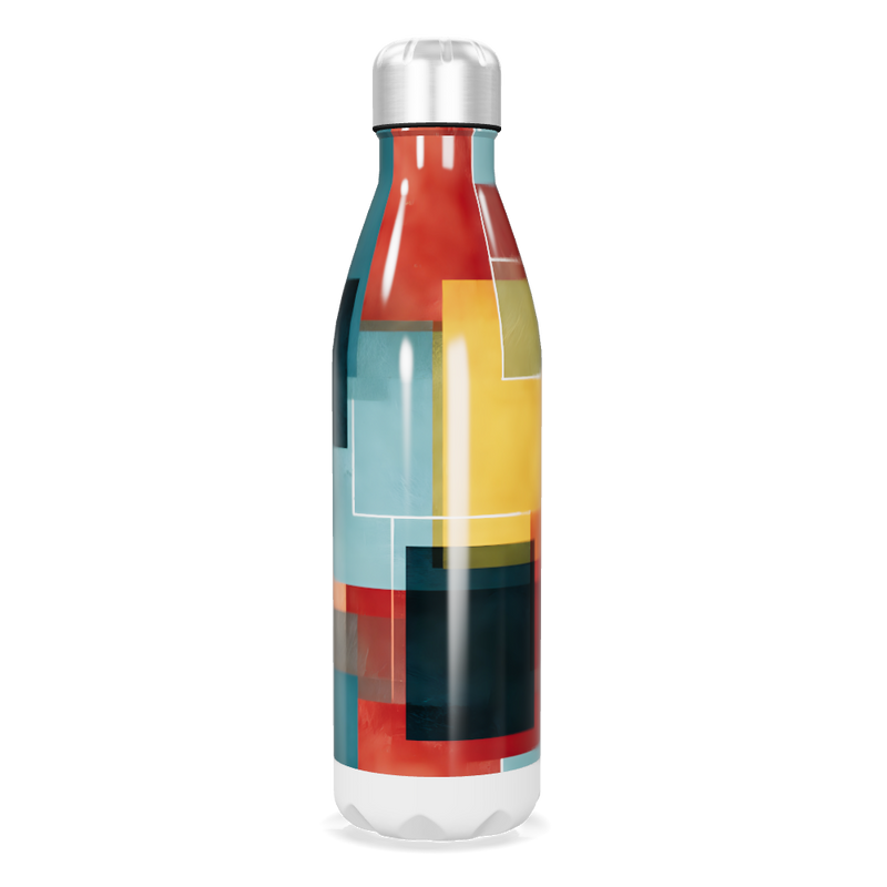 Garrafa Inox Geométrica Colorida 500ml
