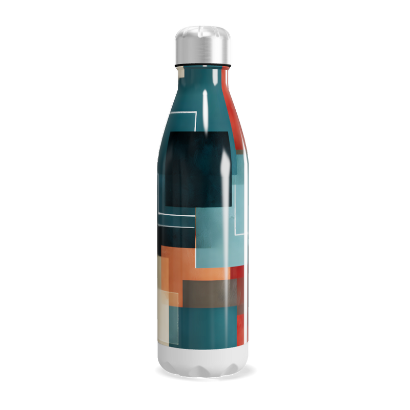 Garrafa Inox Geométrica Colorida 500ml