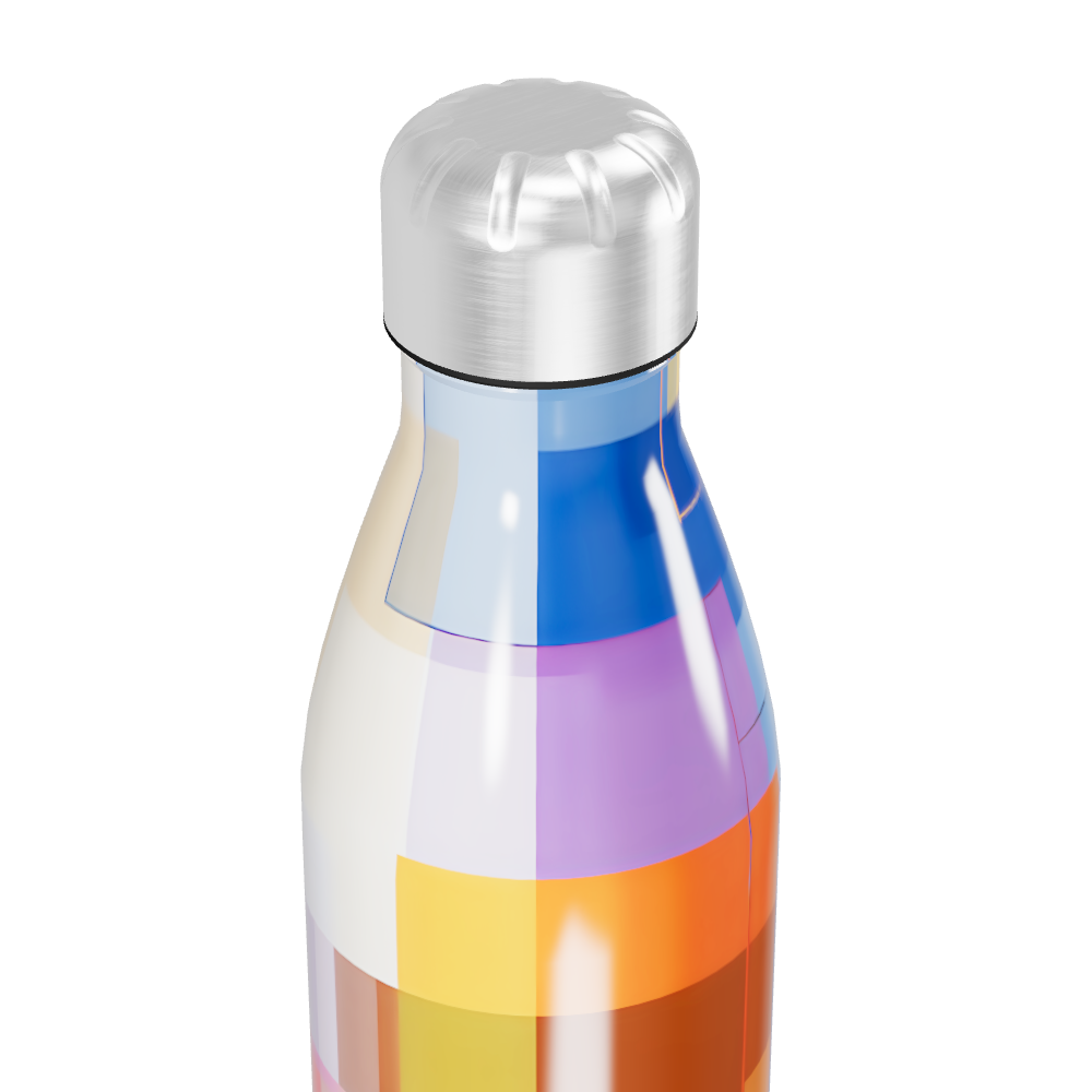 Garrafa Inox - Estampa Geométrica Colorida