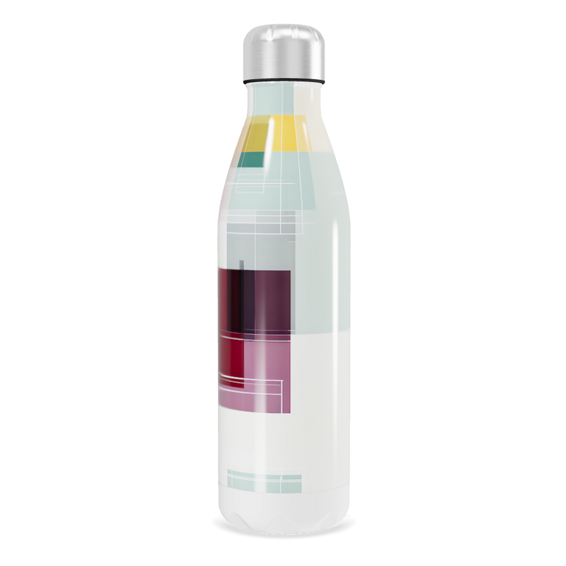 Garrafa Inox - Estampa Geométrica Colorida