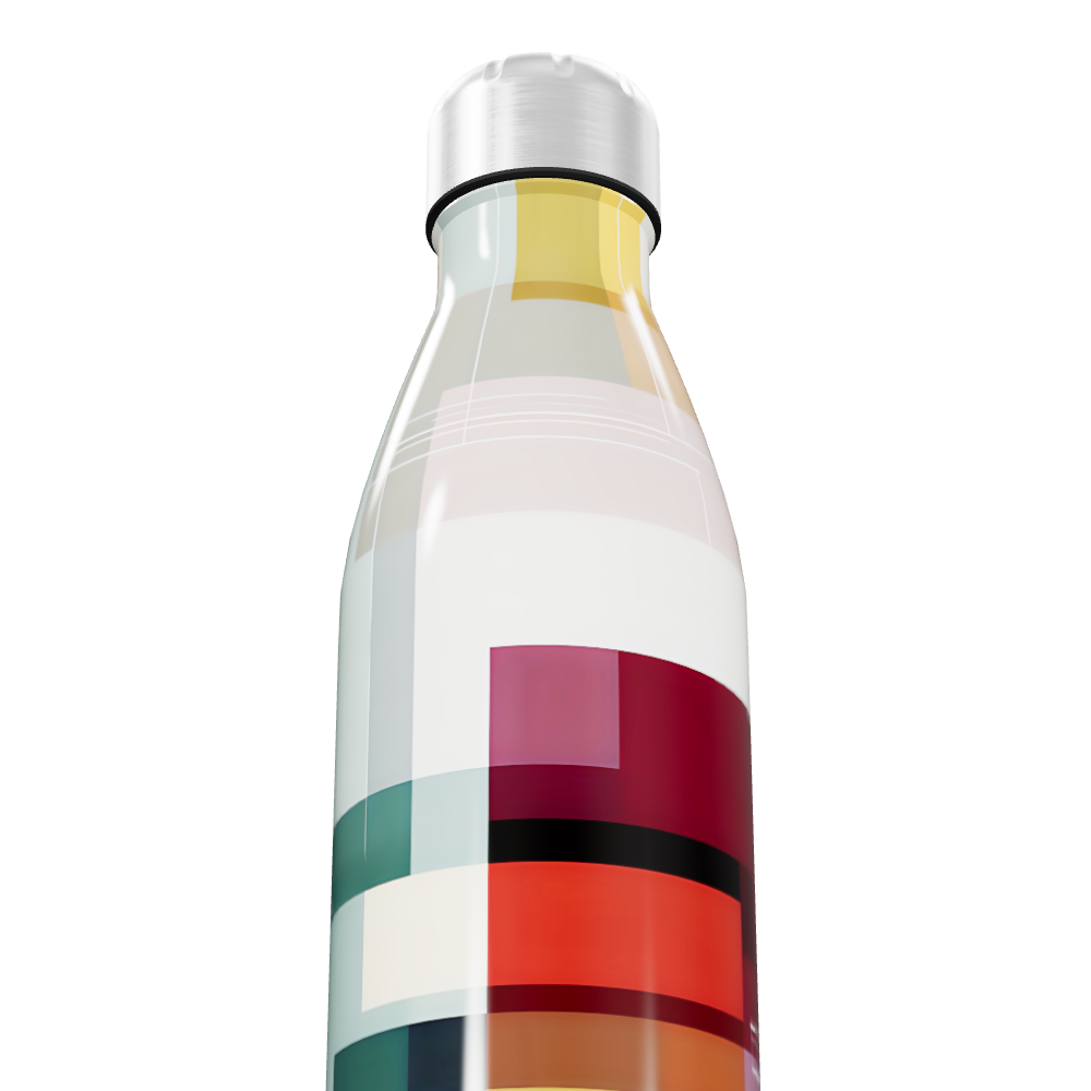 Garrafa Inox - Estampa Geométrica Colorida
