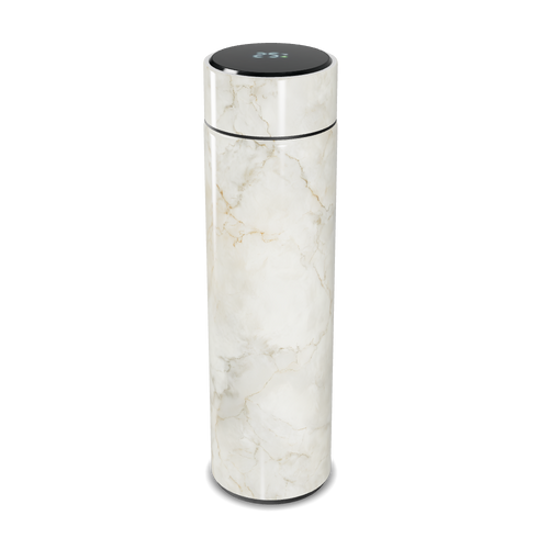 Garrafa Térmica Touch - Mármore Digital Branco