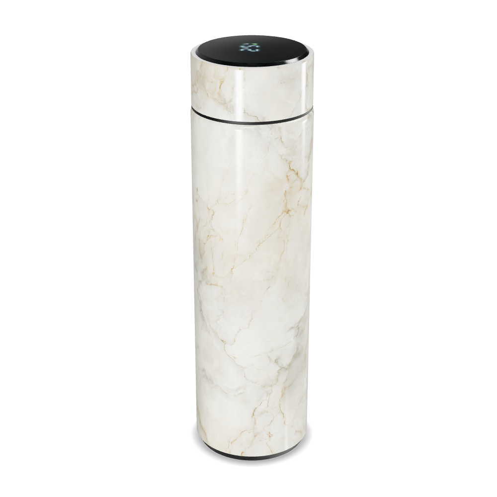 Garrafa Térmica Touch - Mármore Digital Branco