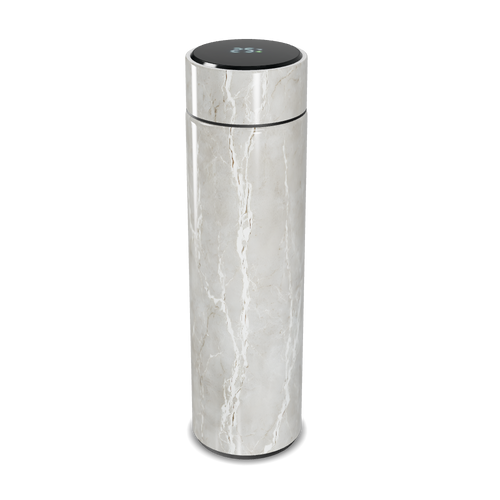 Garrafa Térmica Touch - Mármore Digital Branco