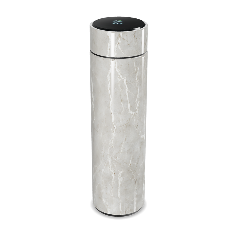 Garrafa Térmica Touch - Mármore Digital Branco