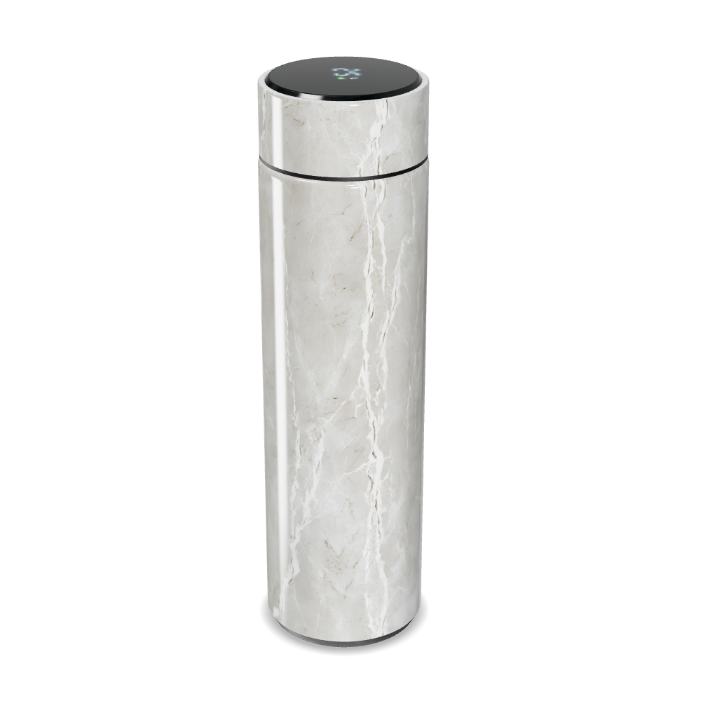 Garrafa Térmica Touch - Mármore Digital Branco