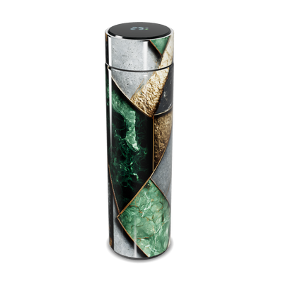 Garrafa Térmica Touch - Mármore Verde e Dourado
