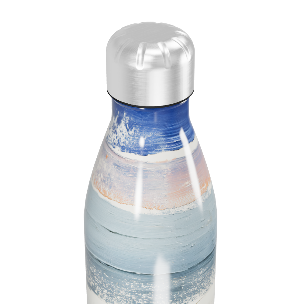 Garrafa Inox - Estampa Praia Azul