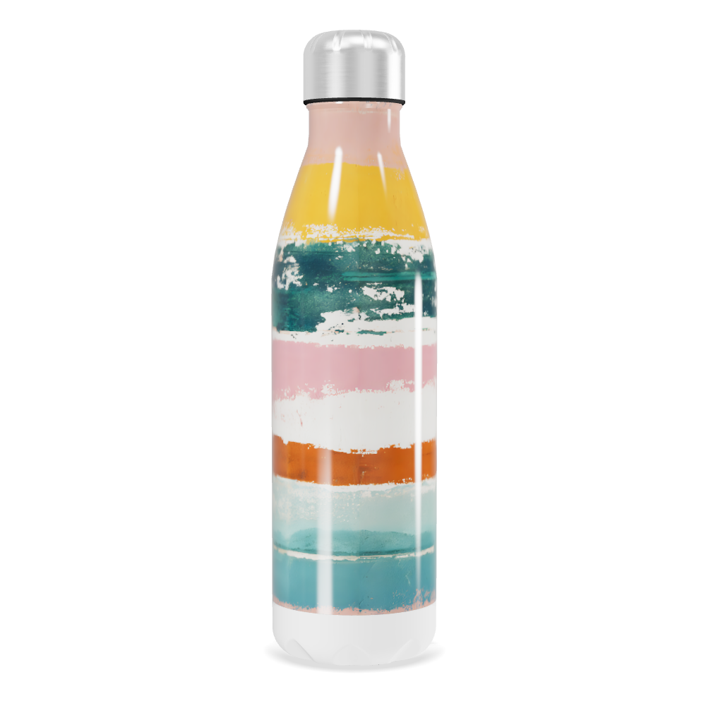 Garrafa Inox - Listras Coloridas