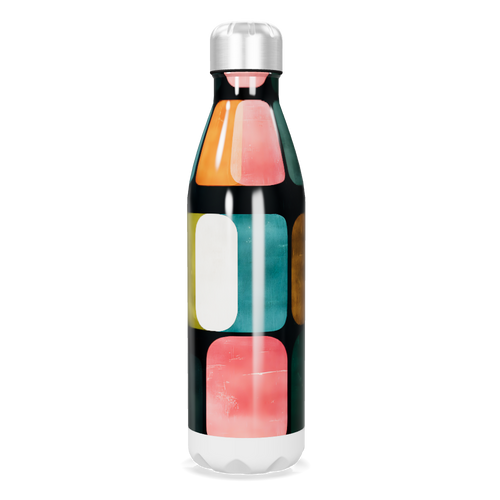Garrafa Inox - Estampa Colorida Geométrica