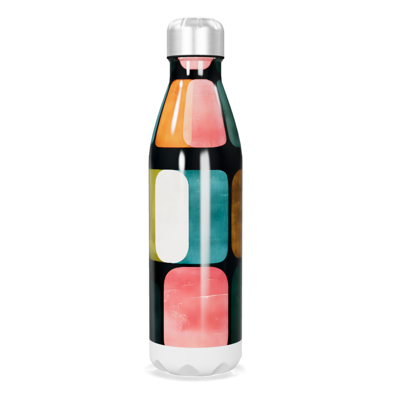 Garrafa Inox - Estampa Colorida Geométrica