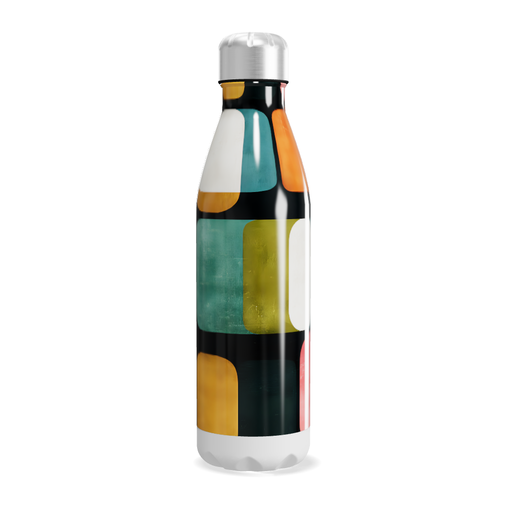 Garrafa Inox - Estampa Colorida Geométrica