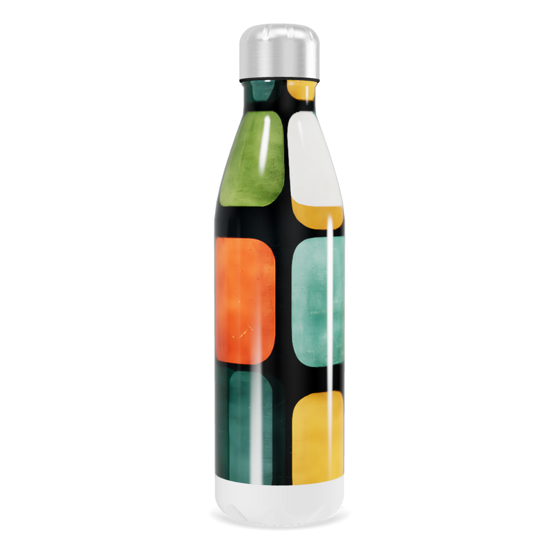 Garrafa Inox - Estampa Colorida Geométrica
