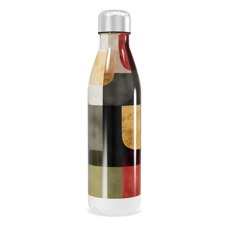 Garrafa Inox - Estampa Geométrica Colorida
