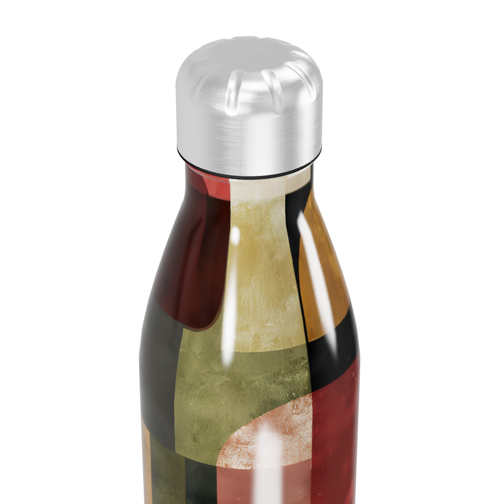Garrafa Inox - Estampa Geométrica Colorida