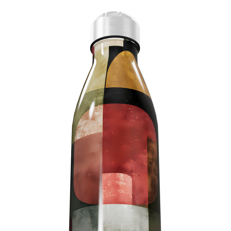 Garrafa Inox - Estampa Geométrica Colorida