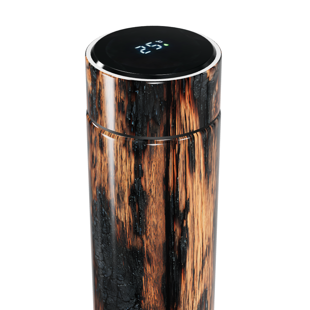 Garrafa Térmica Touch - Estampa Madeira Digital