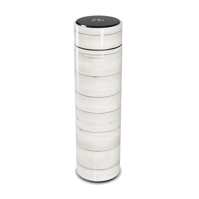 Garrafa Térmica Touch - Madeira com Display LED