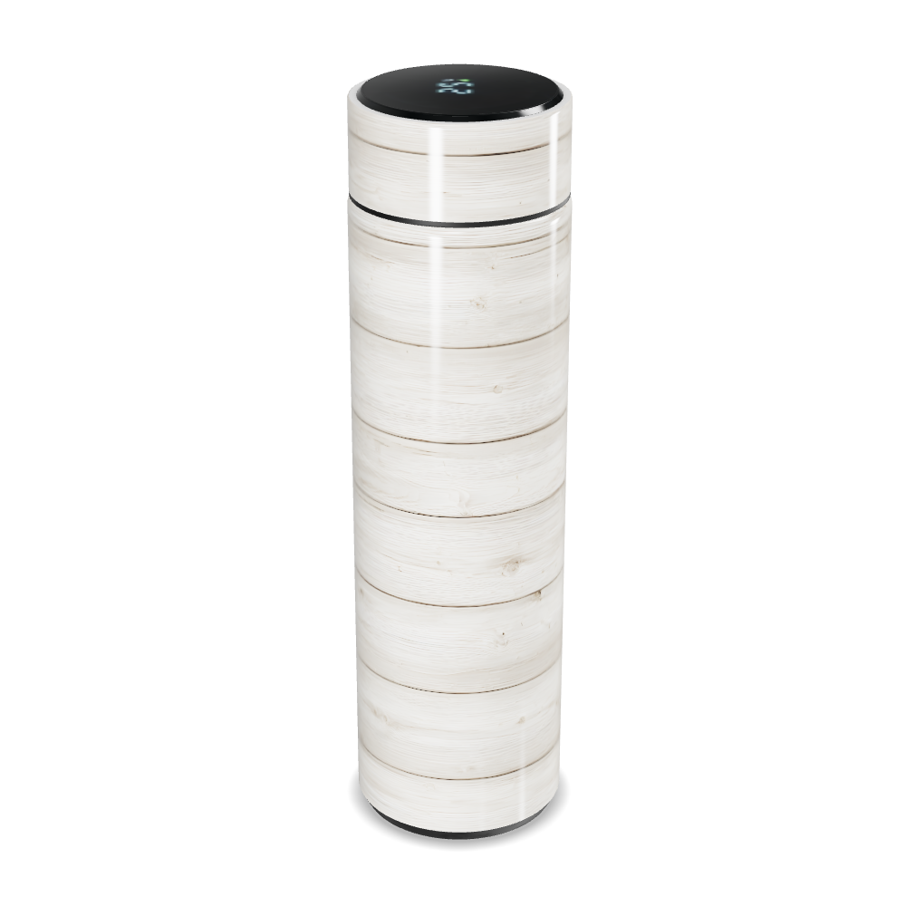 Garrafa Térmica Touch - Madeira com Display LED