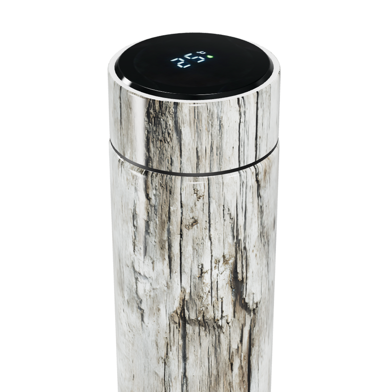 Garrafa Térmica Touch - Estampa Madeira Clara