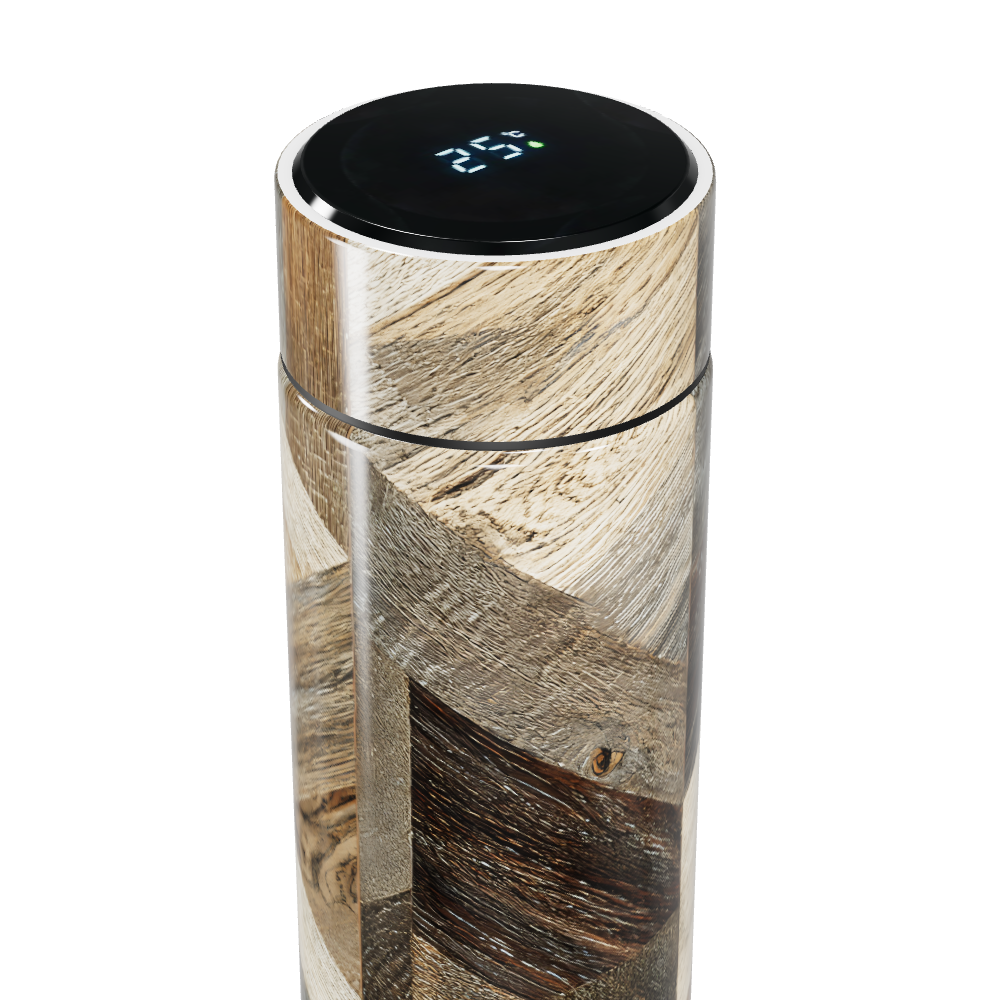 Garrafa Térmica Touch - Madeira Estampada Digital