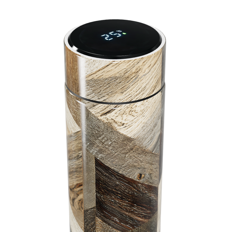 Garrafa Térmica Touch - Madeira Estampada Digital