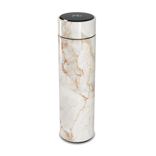 Garrafa Térmica Touch - Mármore Digital Branca