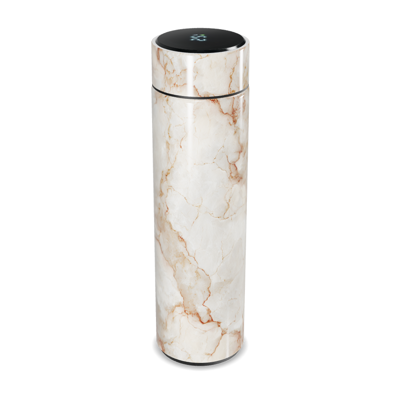 Garrafa Térmica Touch - Mármore Digital Branca