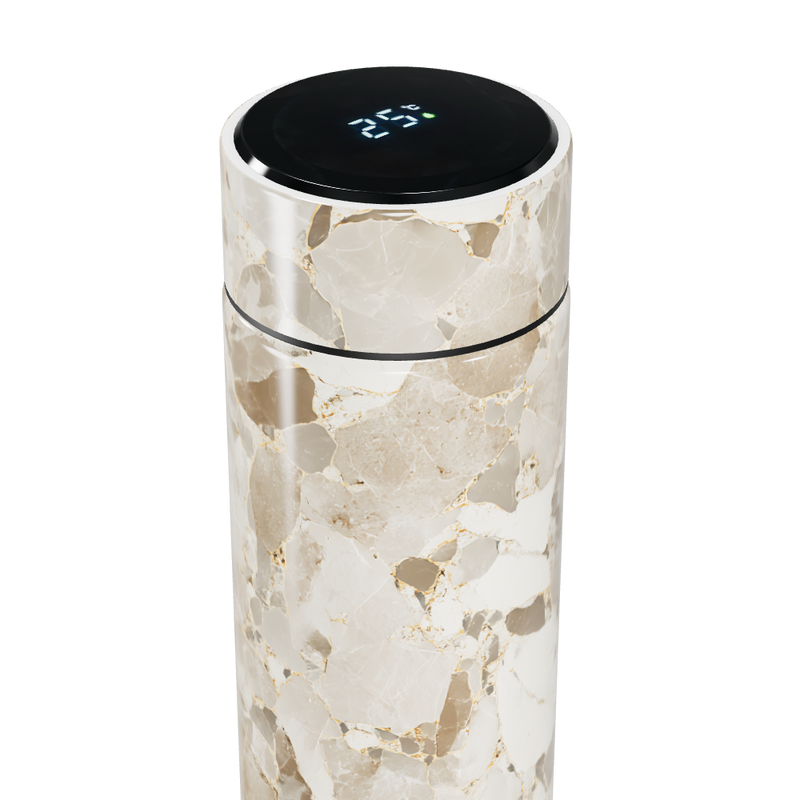 Garrafa Térmica Touch - Mármore Bege Digital