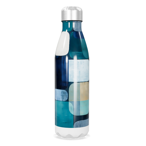 Garrafa Inox Estampada Azul