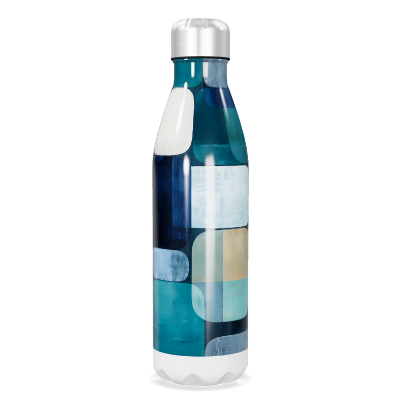 Garrafa Inox Estampada Azul