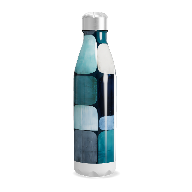 Garrafa Inox Estampada Azul