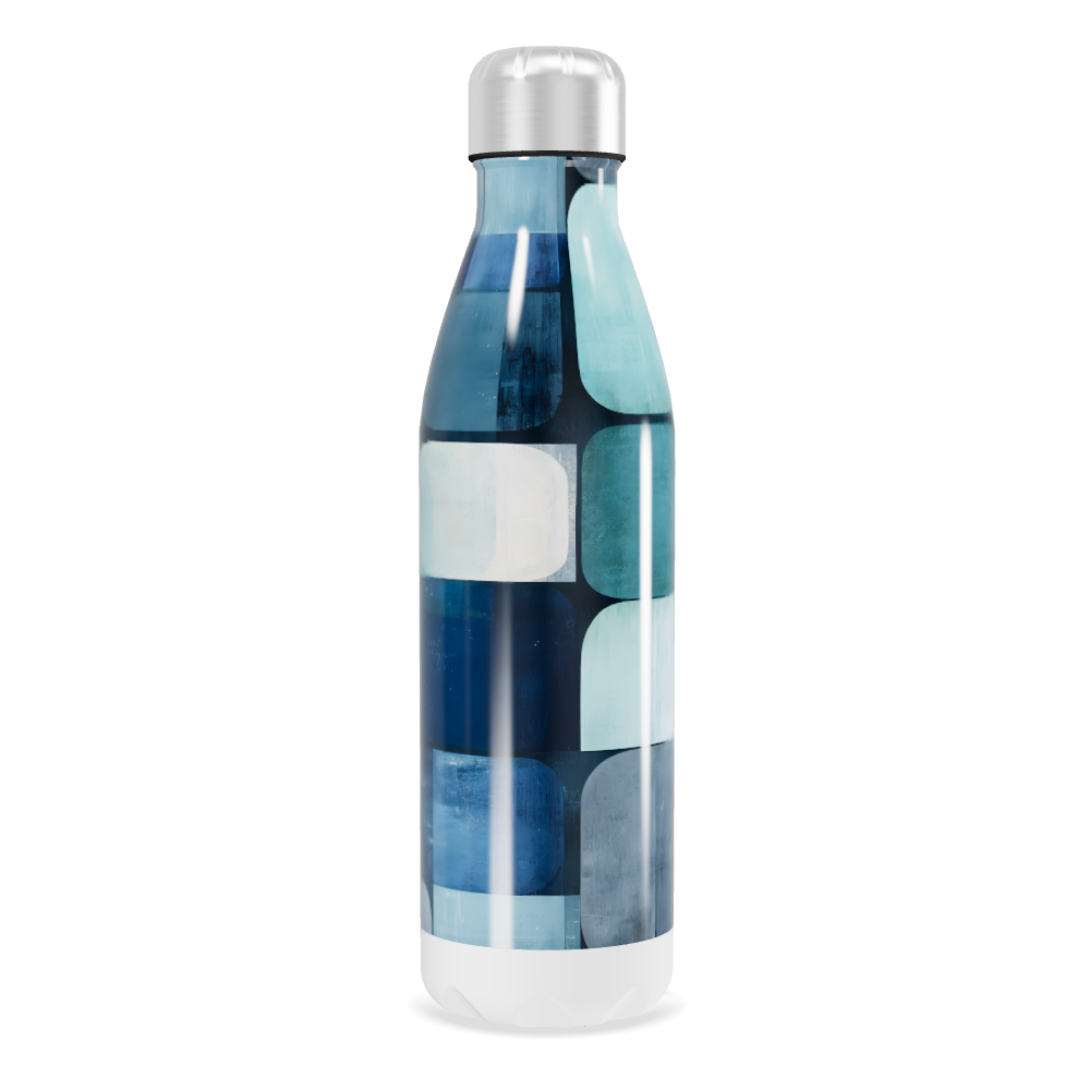 Garrafa Inox Estampada Azul