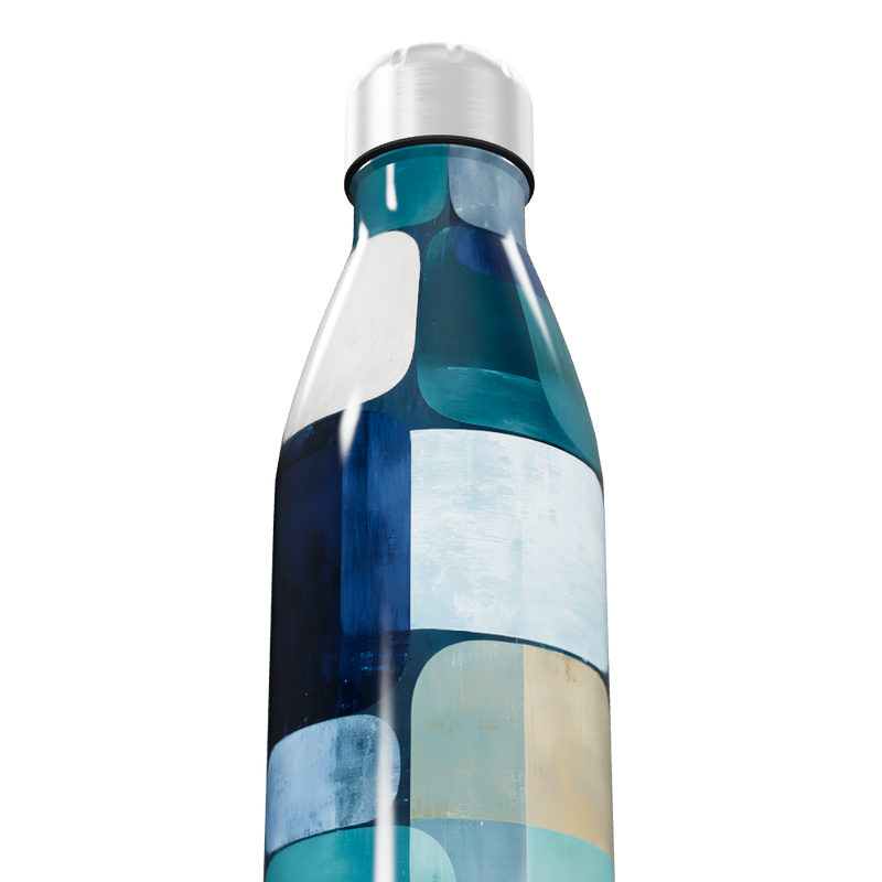 Garrafa Inox Estampada Azul